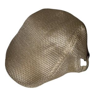 Tan Mesh Pageboy Flat Cap